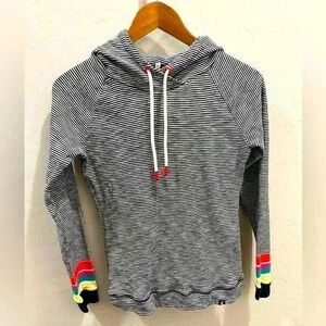 Joules Marlston stripe hooded sweatshirt size 2